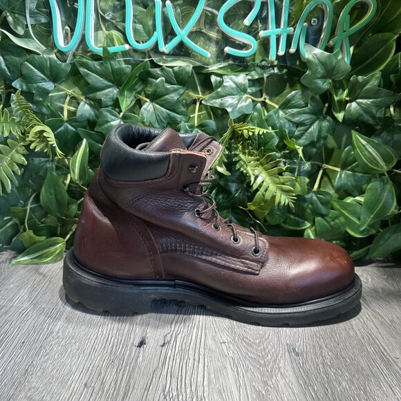 Red Wing Work Boots Brown Leather 606 ASTM F2892-18 EH Mens Sz 11.5 E2 Made USA main image 2